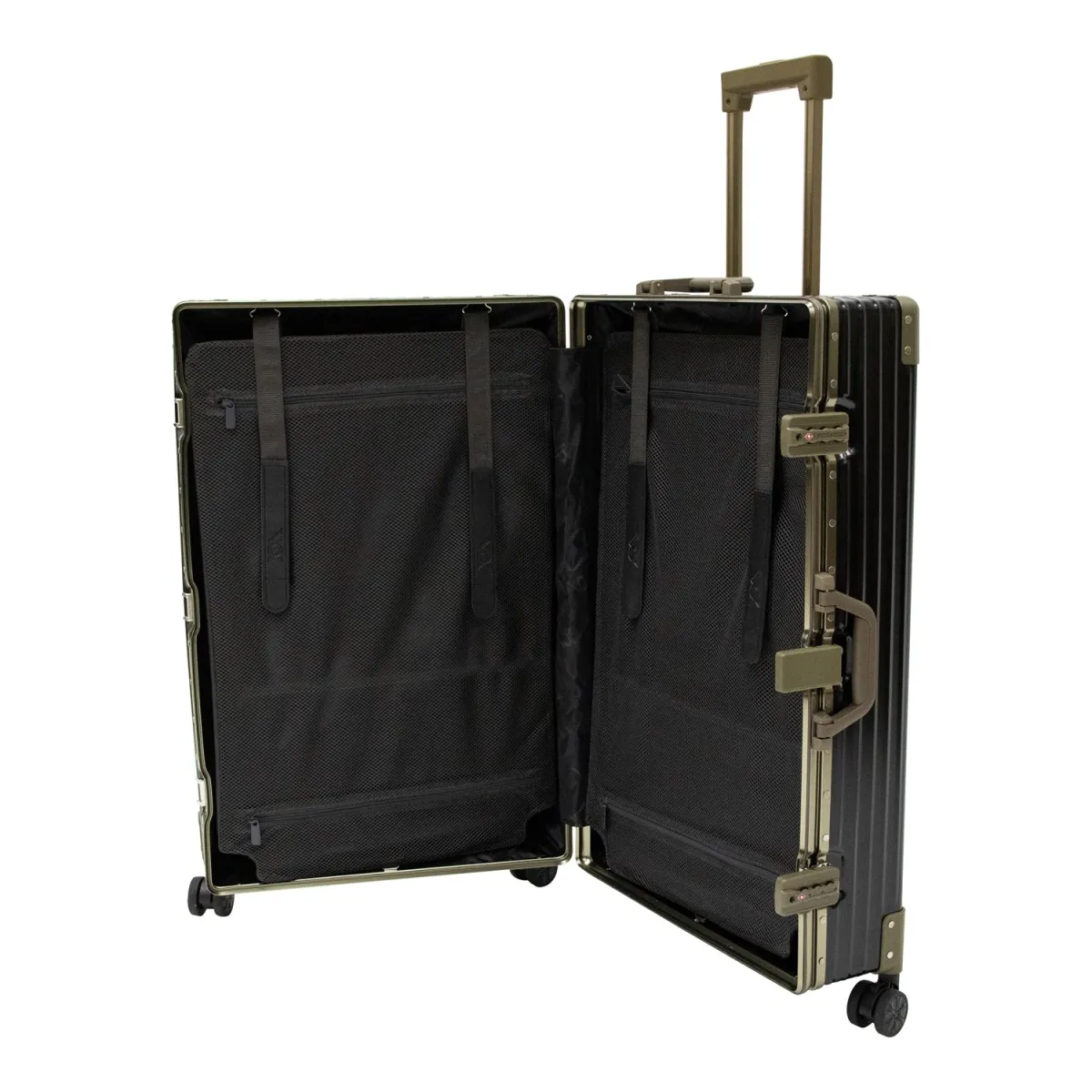 VOX Magnesium Aluminium 28-inch check-in suitcase in Ink Black — Interior